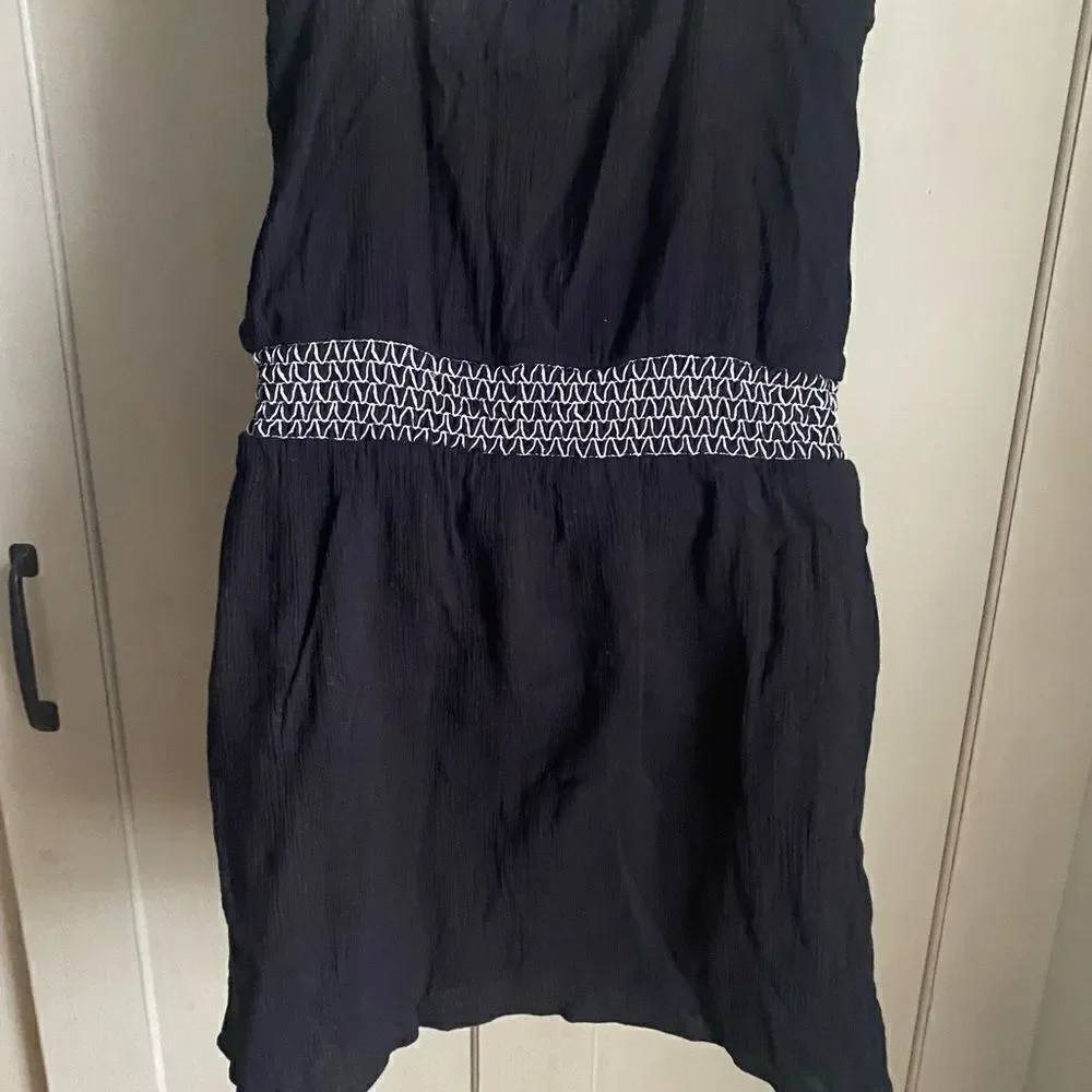 VENUS Swimwear Black White Coverup Dress Med